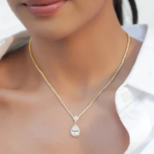 Dainty American Diamond Zirconia Pendant