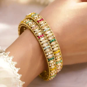 Multicolor Beaded Bangles Set