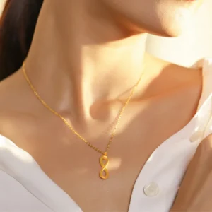 Gold Toned Infinity Pendant