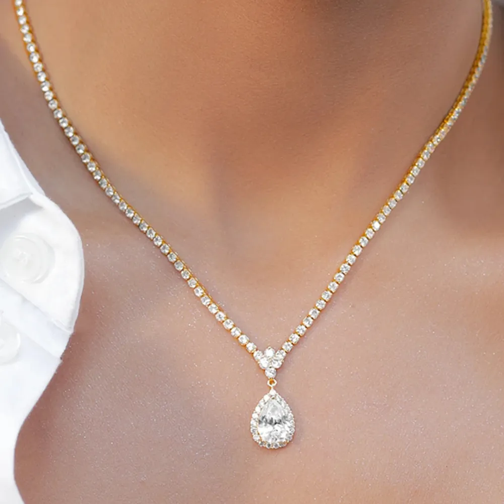 Dainty American Diamond Zirconia Pendant - Image 4