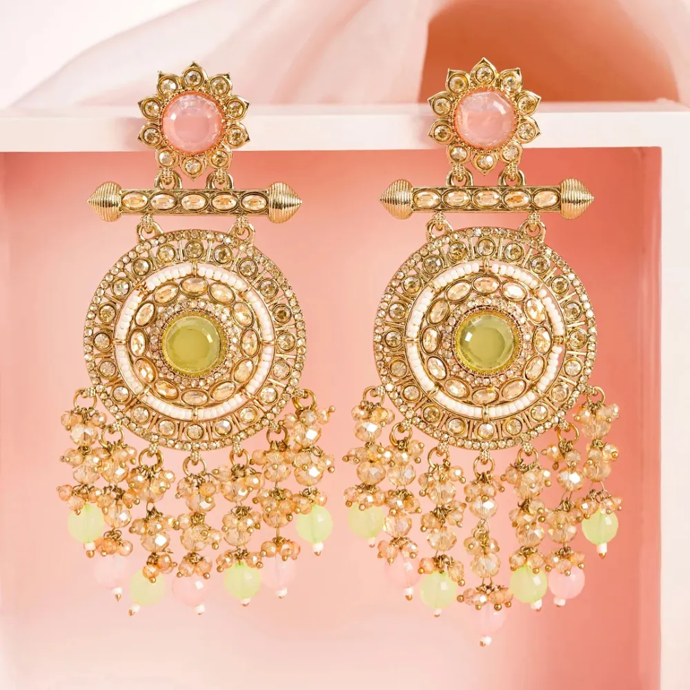 Pastel Glow Chandelier Dream Earrings - Image 4