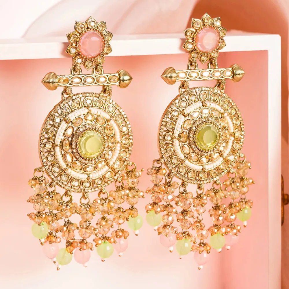 Pastel Glow Chandelier Dream Earrings - Image 3